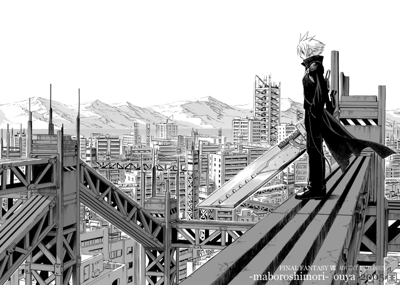 cloud strife (final fantasy and 2 more) drawn by ouya_(maboroshimori)