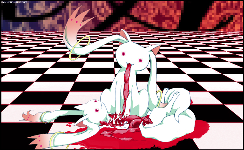 kyubey (mahou shoujo madoka magica) drawn by and_babel_fell
