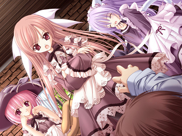 mina, lily, and merun (cafe little wish) drawn by tinker_bell_(pixiv_10956015)