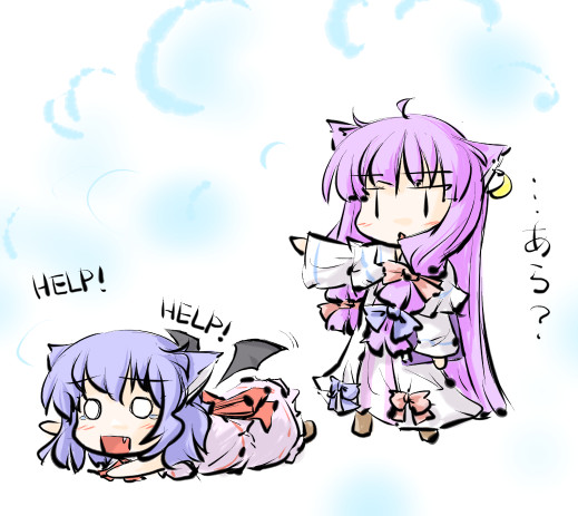 remilia scarlet and patchouli knowledge (touhou) drawn by natsuki_(silent_selena)