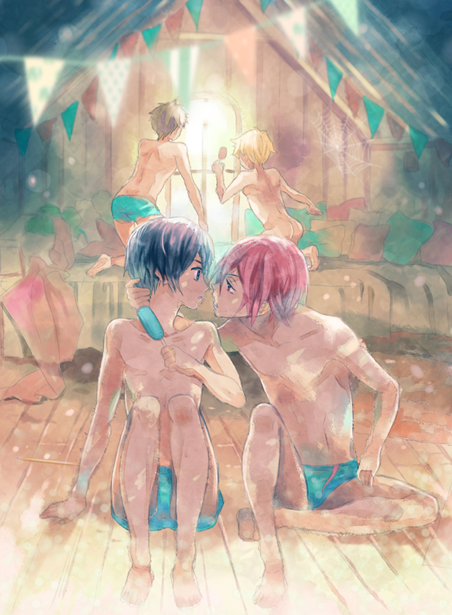 tachibana makoto, nanase haruka, matsuoka rin, and hazuki nagisa (free!) drawn by nechi774