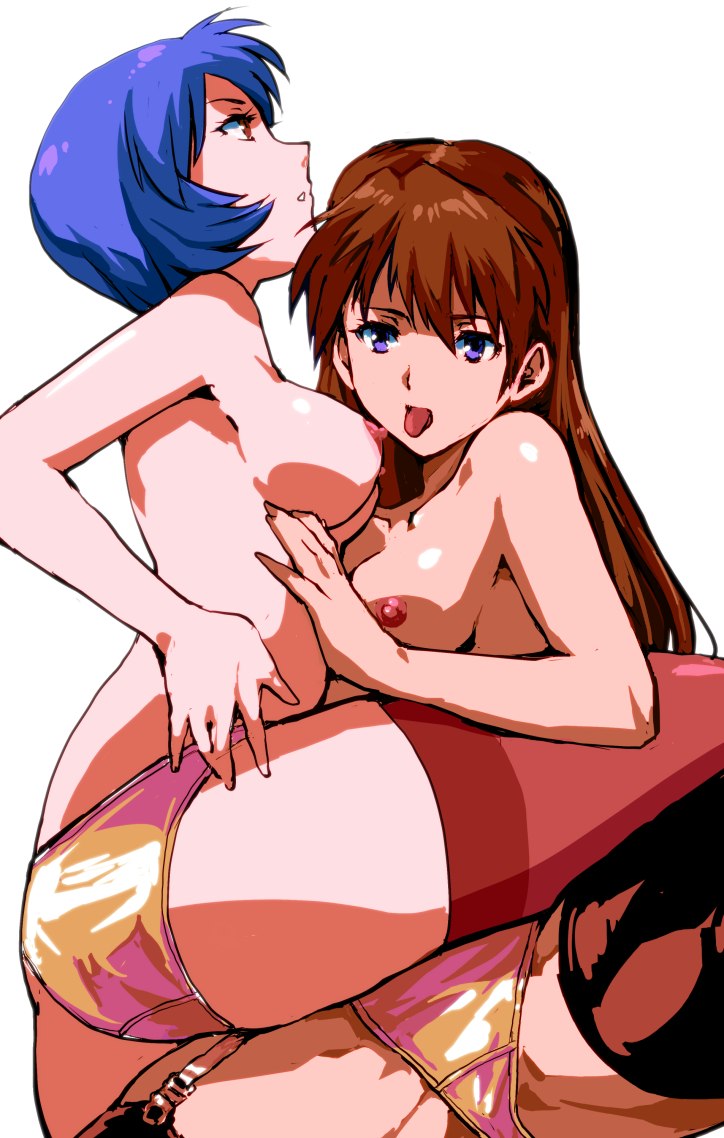 souryuu asuka langley and ayanami rei (neon genesis evangelion) drawn by kamisimo_90