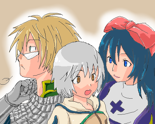 priest, hunter, and knight (ragnarok online) drawn by koma_mama