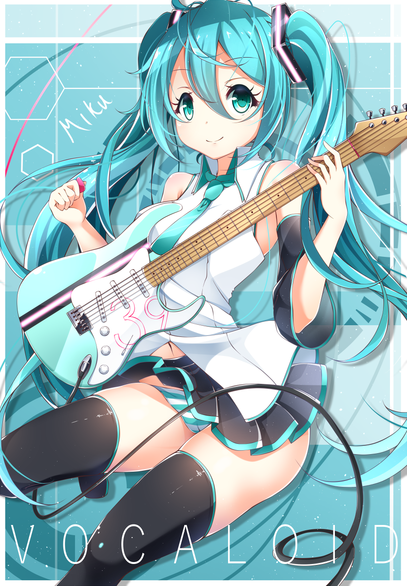 hatsune miku and iorweth (vocaloid) drawn by yoaferia