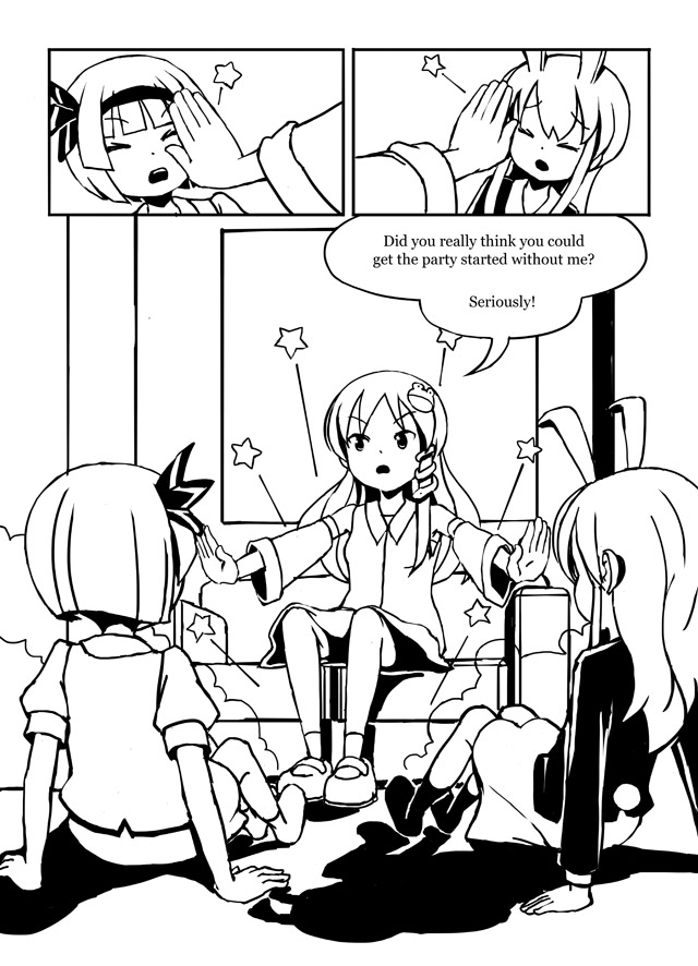 kochiya sanae, konpaku youmu, and reisen udongein inaba (touhou) drawn by sixten