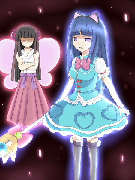 furude rika, hanyuu, frederica bernkastel, and featherine augustus aurora (higurashi no naku koro ni and 1 more) drawn by aitaso