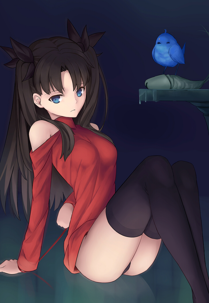 tohsaka rin (fate and 1 more) drawn by tsuki_suigetsu
