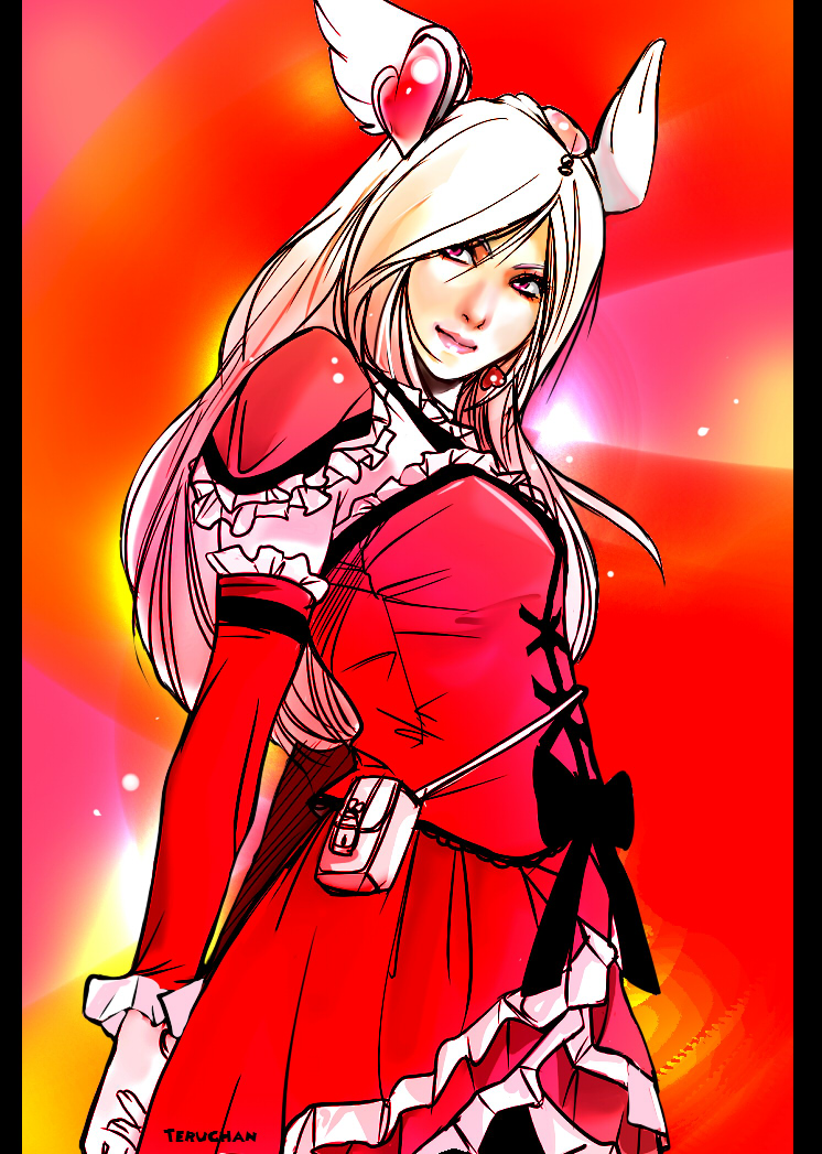 higashi setsuna and cure passion (precure and 1 more) drawn by teruchan
