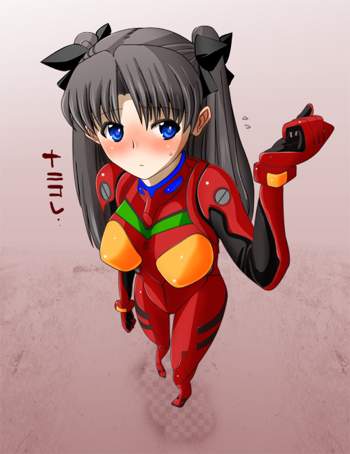 souryuu asuka langley and tohsaka rin (fate and 3 more) drawn by dokuro-san