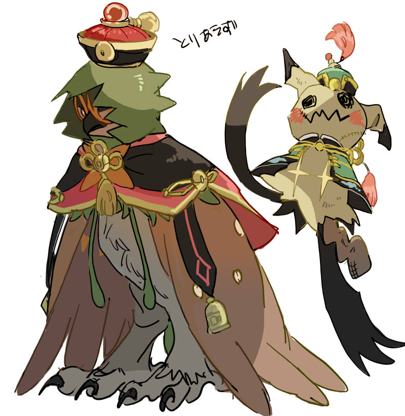 mimikyu and decidueye (pokemon and 1 more) drawn by n5947136332810