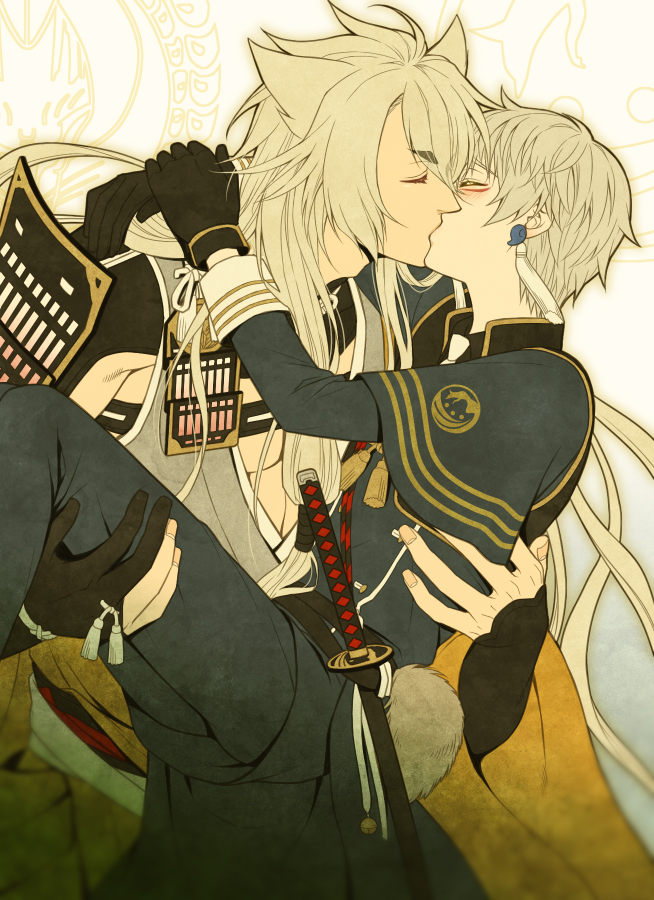 kogitsunemaru and nakigitsune (touken ranbu) drawn by yuuno_(yukioka)