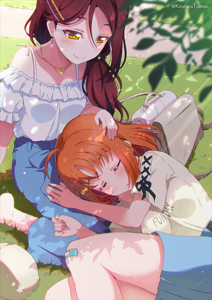 sakurauchi riko and takami chika (love live! and 1 more) drawn by kitahara_tomoe_(kitahara_koubou)