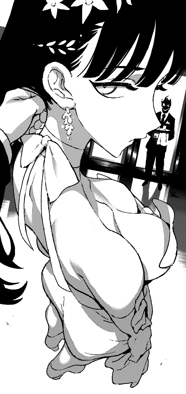 saori and black suit (blue archive) drawn by ireading