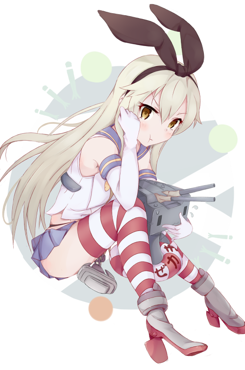 shimakaze and rensouhou-chan (kantai collection) drawn by zuku_(mimizuku)