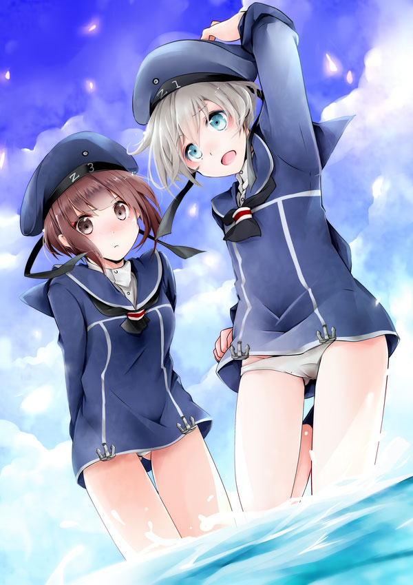 z1 leberecht maass and z3 max schultz (kantai collection) drawn by akatsuki_hijiri