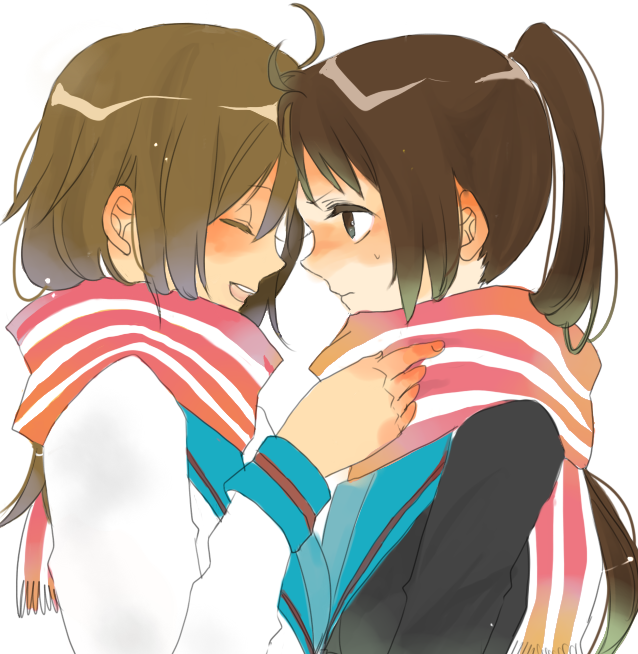kyonko and koizumi itsuki (suzumiya haruhi no yuuutsu) drawn by kumori