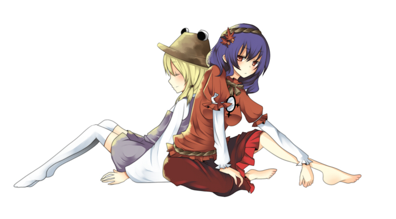 moriya suwako and yasaka kanako (touhou) drawn by umi_(umi02)