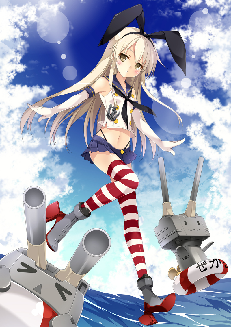 shimakaze and rensouhou-chan (kantai collection) drawn by kobayashi_chisato