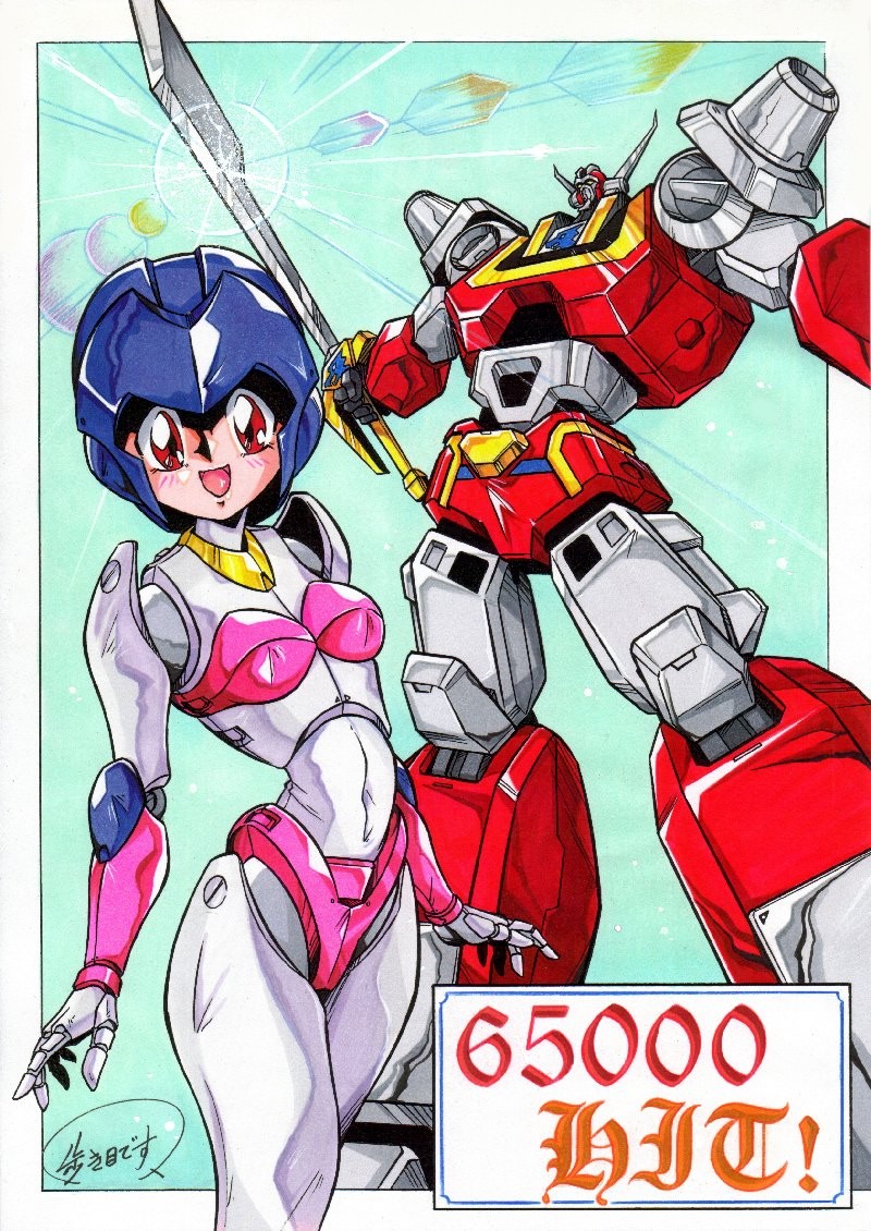 leina stol and baikanfu (machine robo and 1 more) drawn by arukime