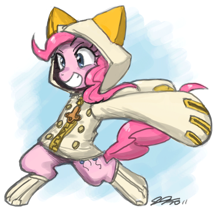 taokaka and pinkie pie (blazblue and 2 more) drawn by john_joseco