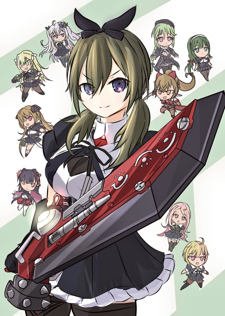 yamanashi hibari, kondou misaka, hasebe touka, imagawa homare, seike tomoyo, and 5 more (assault lily) drawn by katsuo_arusutoro