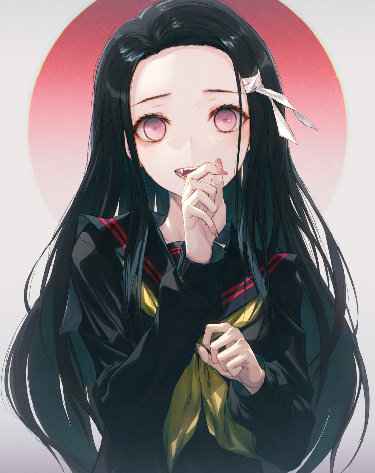 kamado nezuko (kimetsu no yaiba and 1 more) drawn by wanke