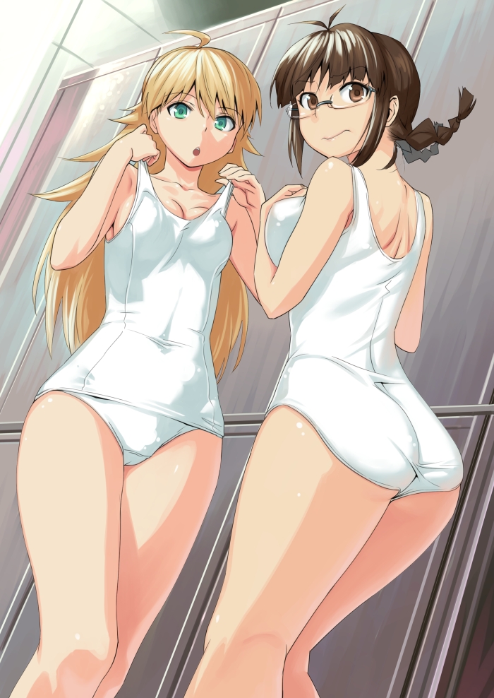 hoshii miki and akizuki ritsuko (idolmaster) drawn by inu_(aerodog)