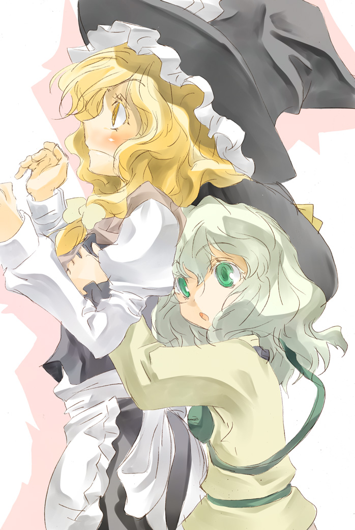 kirisame marisa and komeiji koishi (touhou) drawn by yohane