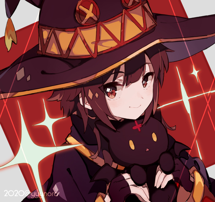 megumin and chomusuke (kono subarashii sekai ni shukufuku wo!) drawn by captain_yue