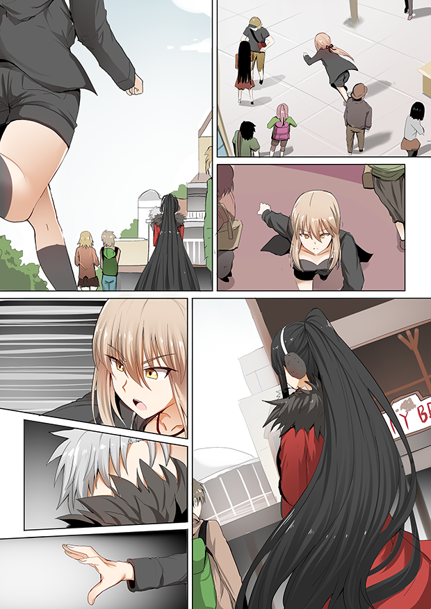 artoria pendragon, saber alter, and semiramis (fate and 1 more) drawn by ginhaha