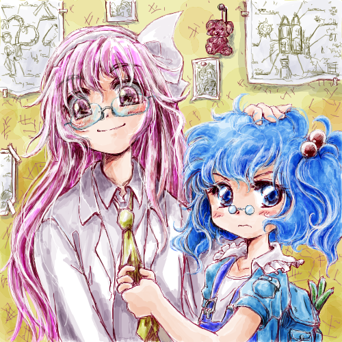 kawashiro nitori and asakura rikako (touhou) drawn by nanashii_(soregasisan)