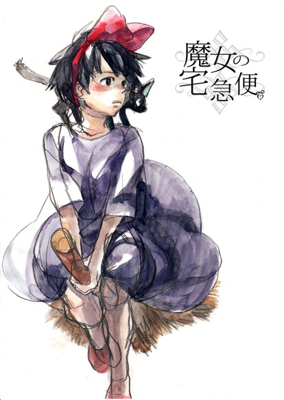 kiki and jiji (majo no takkyuubin) drawn by soro