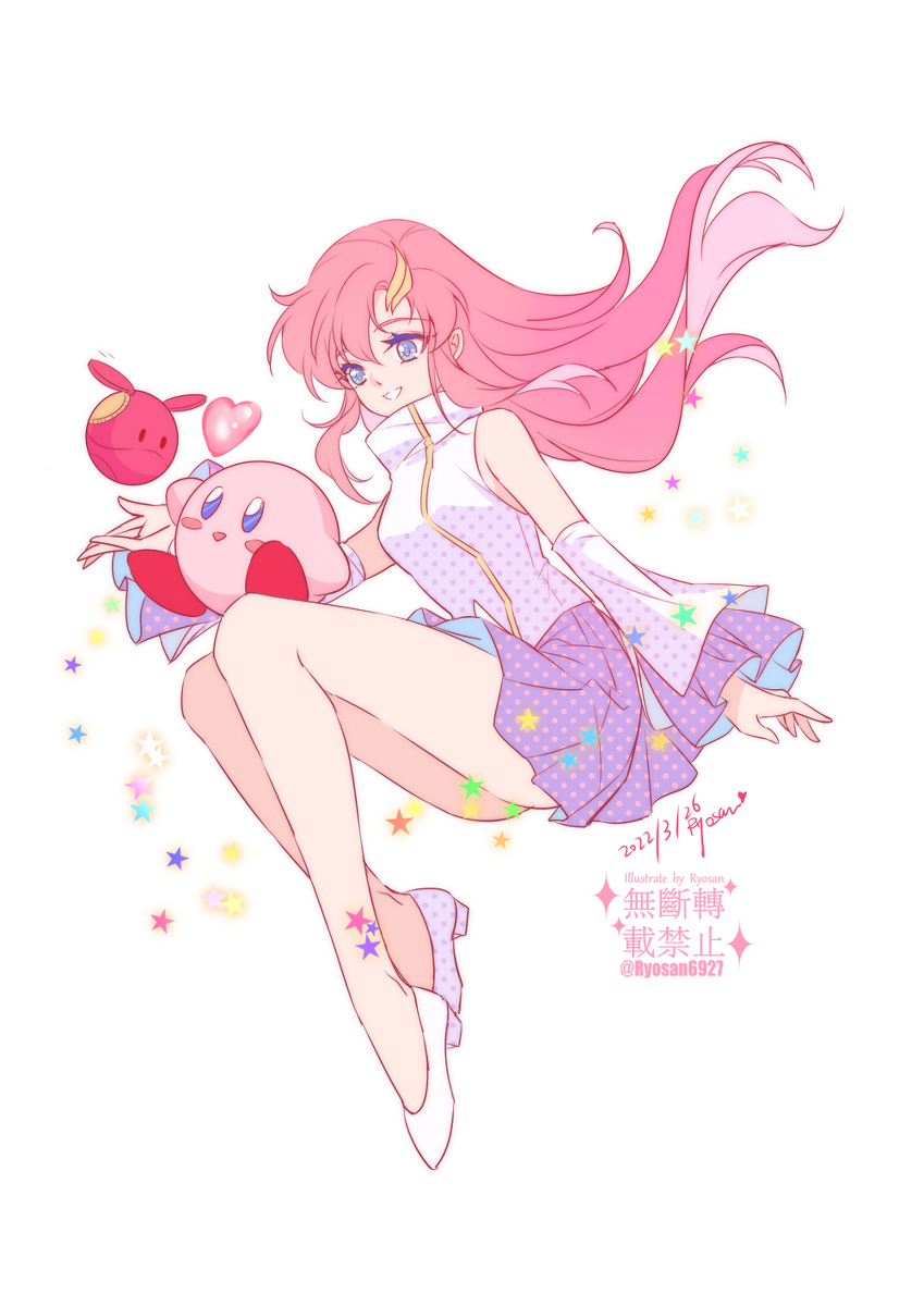 kirby, haro, and lacus clyne (gundam and 2 more) drawn by tsuna2727
