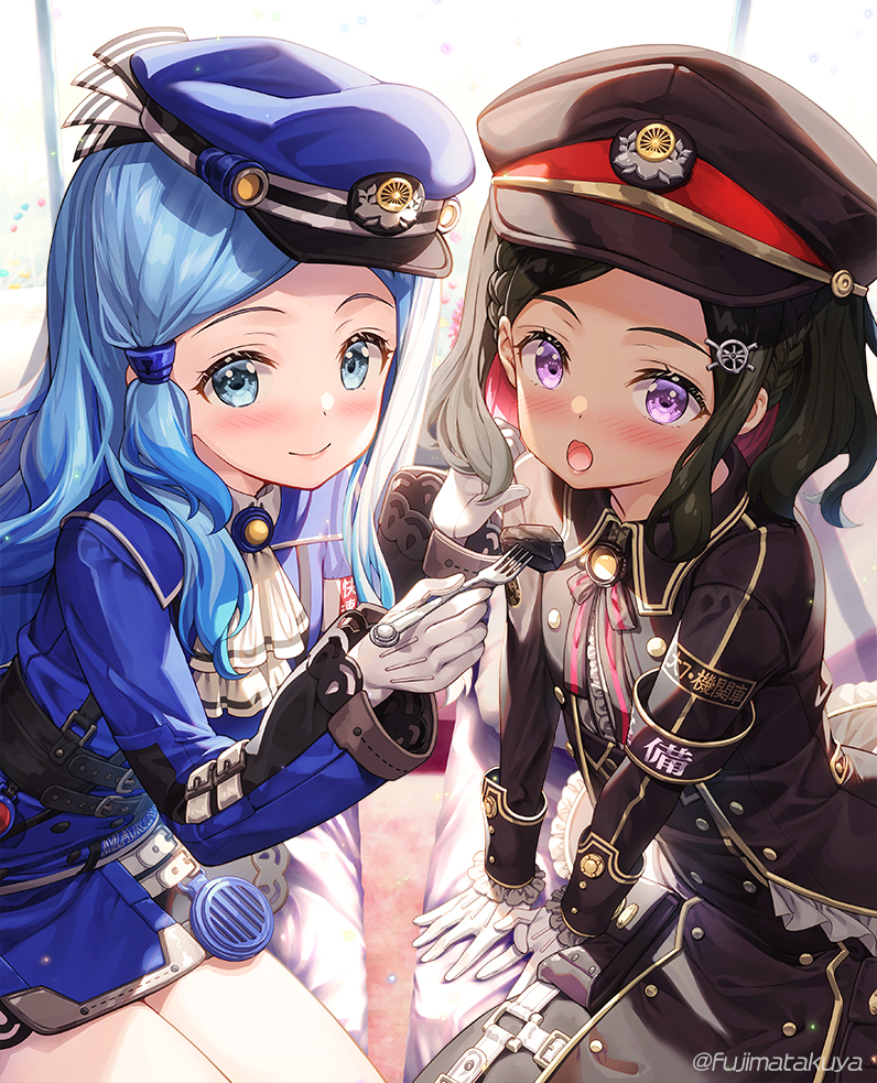 umi and noir (rail romanesque) drawn by fujima_takuya