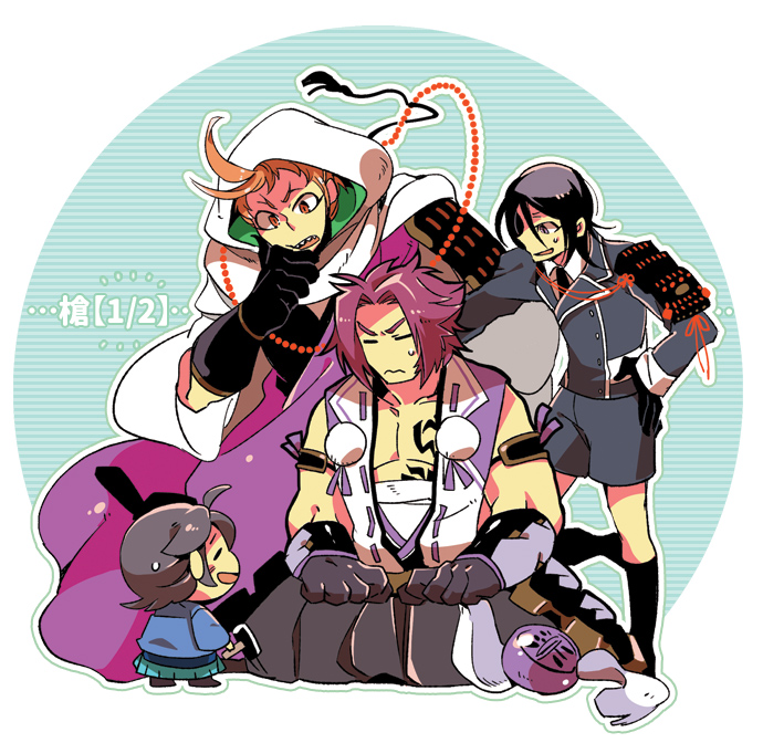 yagen toushirou, tonbokiri, iwatooshi, and swordsmith (touken ranbu) drawn by tetori