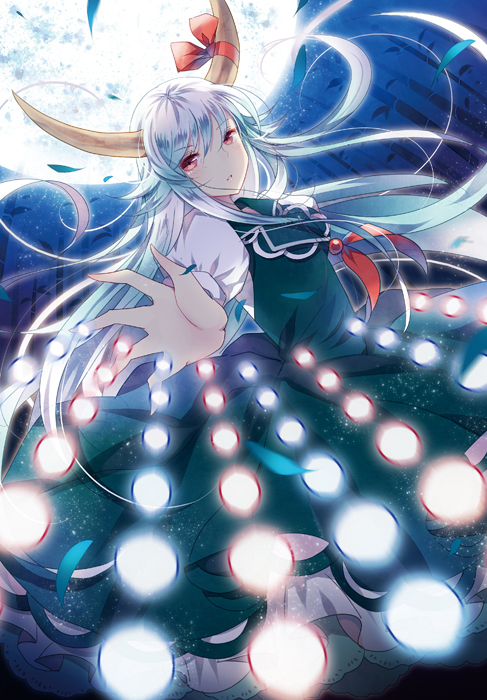 kamishirasawa keine and ex-keine (touhou) drawn by domotolain