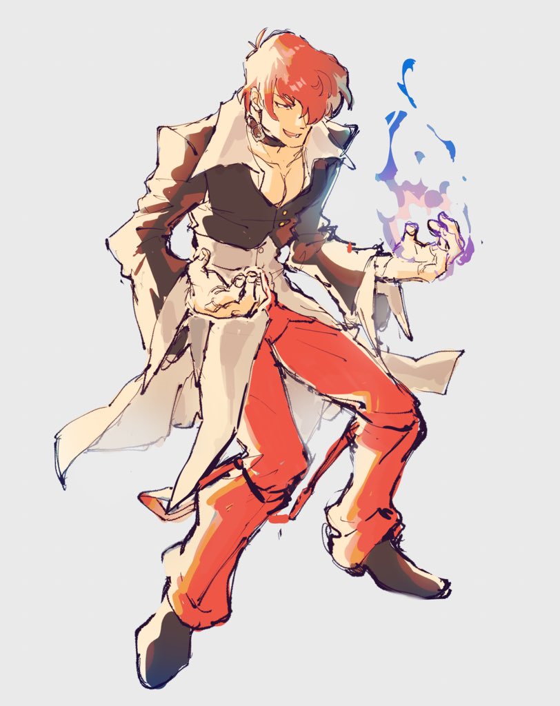 yagami iori (the king of fighters) drawn by jeto_(jetopyon)