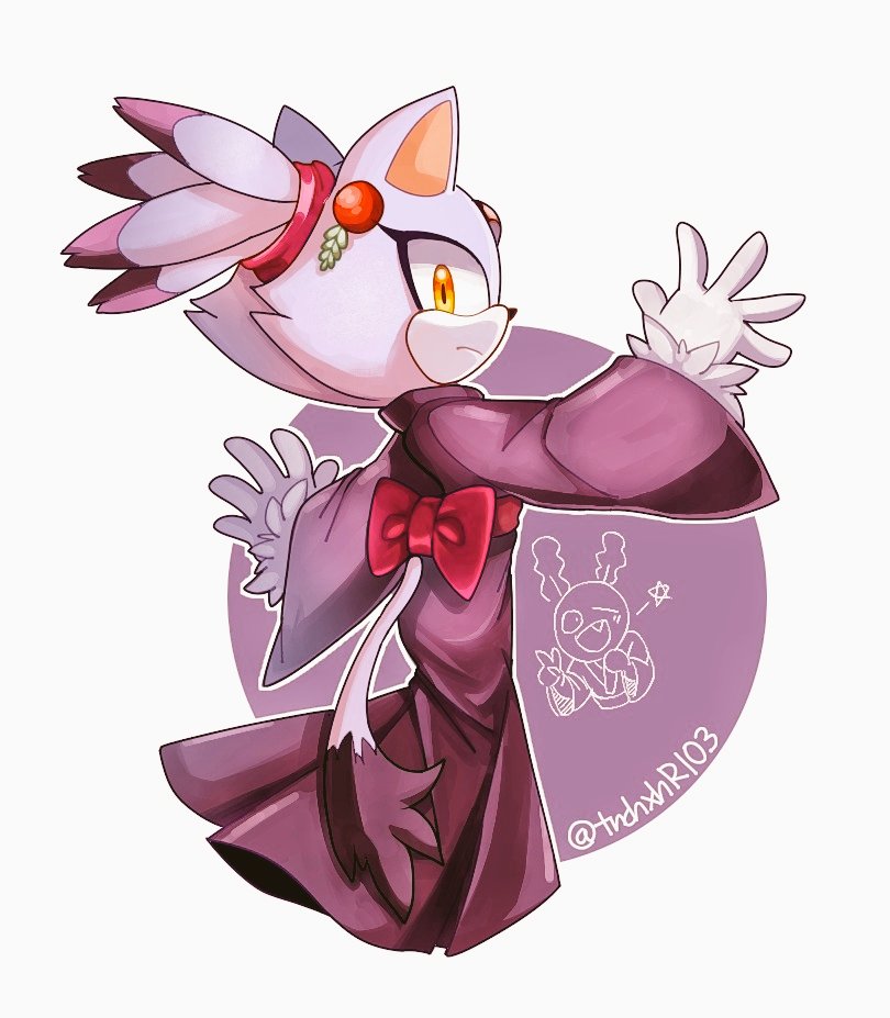 blaze the cat (sonic and 2 more) drawn by sucho