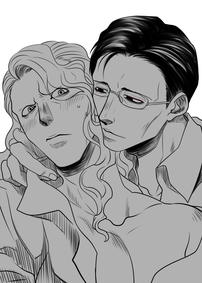 hinrigh biganduffno and ken'i wang (hunter x hunter) drawn by history1357