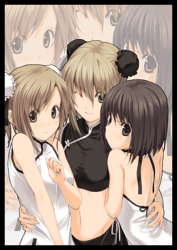 toudou shimako, nijou noriko, and satou sei (maria-sama ga miteru) drawn by luna_(reclaimed_land)