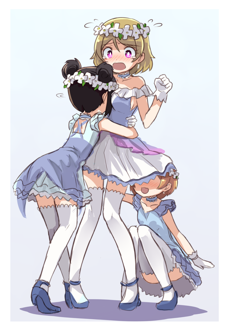 yazawa nico, hoshizora rin, and koizumi hanayo (love live! and 1 more) drawn by shipii_(jigglypuff)