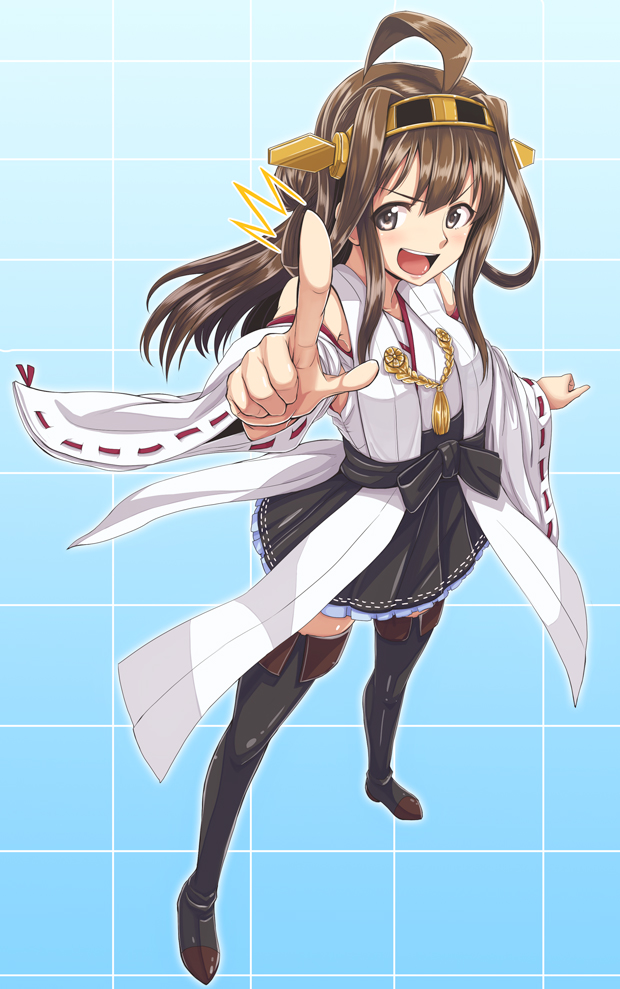 kongou (kantai collection) drawn by dan_(orange_train)
