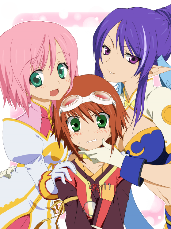 estellise sidos heurassein, rita mordio, and judith (tales of and 1 more) drawn by kizuki_erika