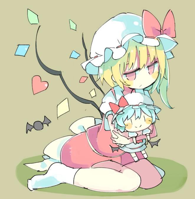 remilia scarlet and flandre scarlet (touhou) drawn by baron_(x5qgeh)