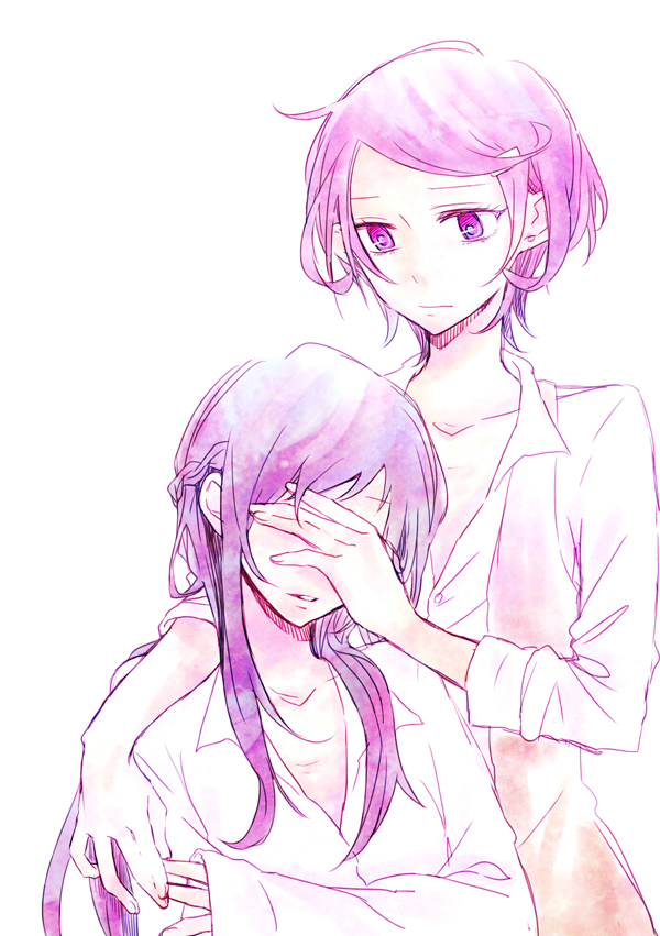 hishikawa rikka and kenzaki makoto (precure and 1 more) drawn by fujimoto_you