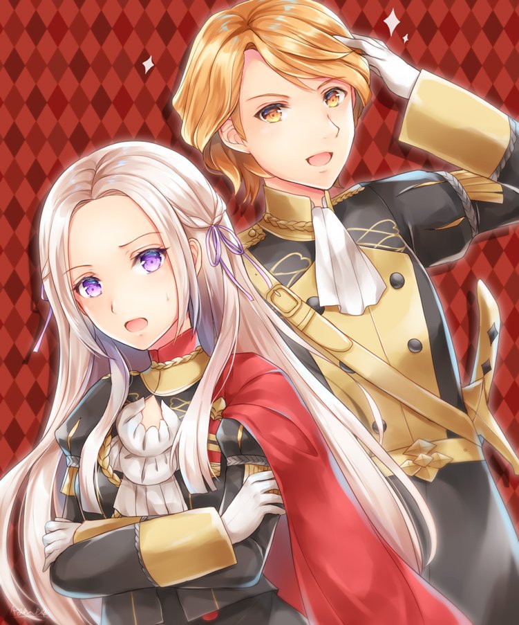 edelgard von hresvelg and ferdinand von aegir (fire emblem and 1 more) drawn by ayame_(norie11)
