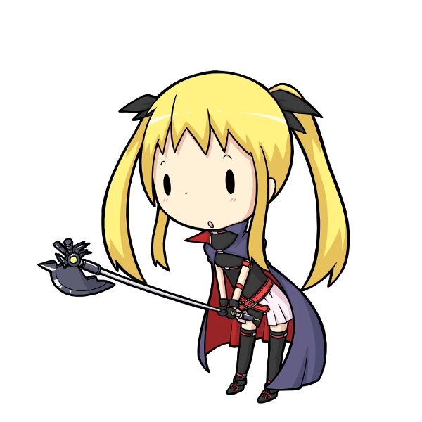 fate testarossa and bardiche (lyrical nanoha and 2 more) drawn by potaaju
