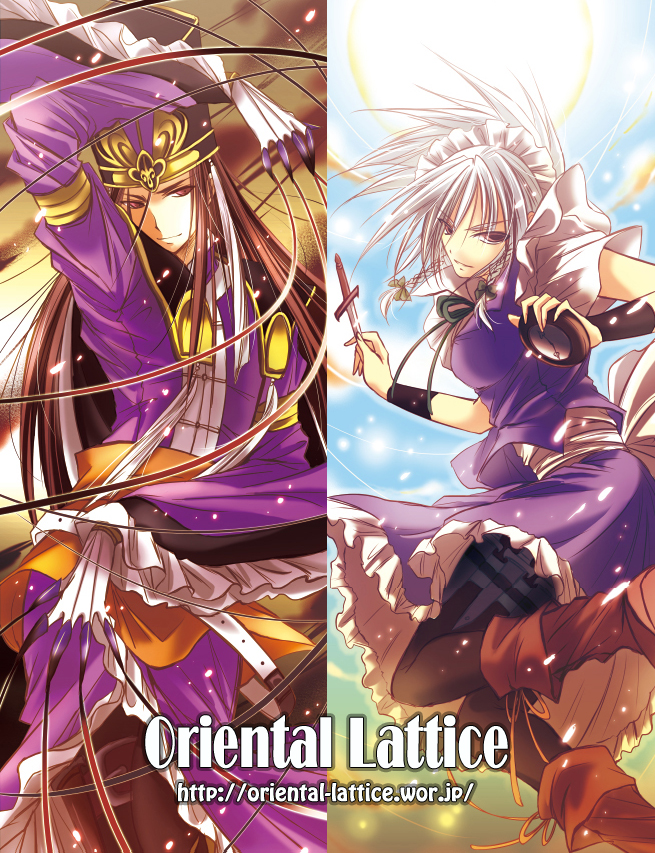 izayoi sakuya and sima yi (touhou and 1 more) drawn by amamorient