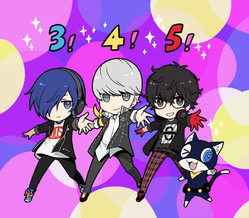 narukami yu, yuuki makoto, amamiya ren, and morgana (persona and 7 more) drawn by mizunomoto