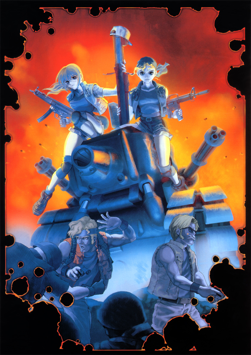 fio germi, kasamoto eri, marco rossi, and tarma roving (metal slug and 1 more)
